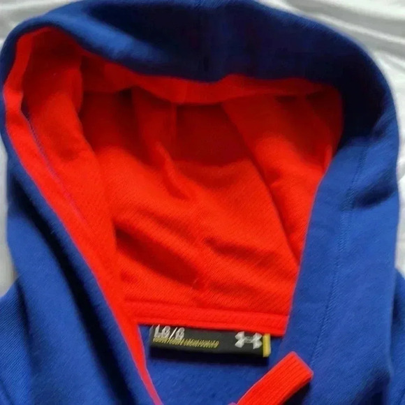 Under Armour Blue :Orange zip up hoodie size large - Picture 4 of 5